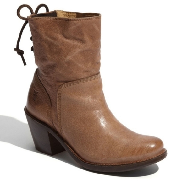 Frye Carmen Back Lace Leather Boot - Picture 1 of 9